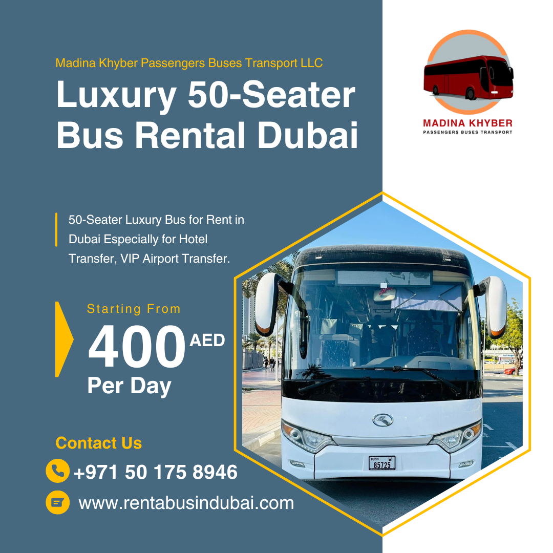 Bus Rental Rates in Dubai for Coaster, Rosa & Luxury Bus Monthly