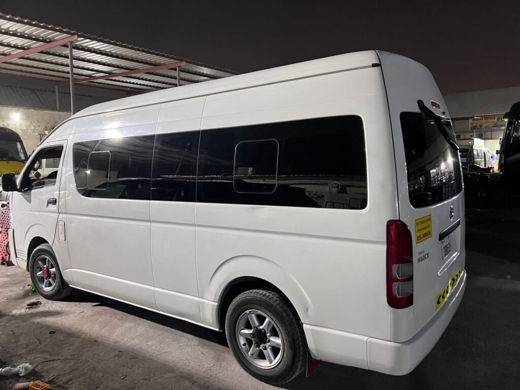 Rental van available in Dubai without a driver, ideal for self-driven group or cargo transport.